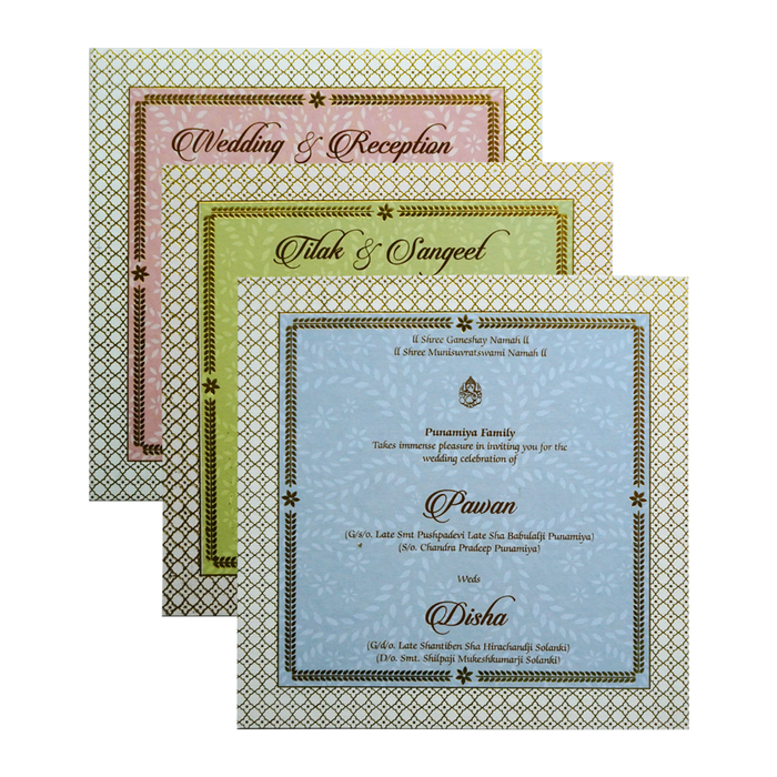 Very Light Blue Wedding Card-King of Cards