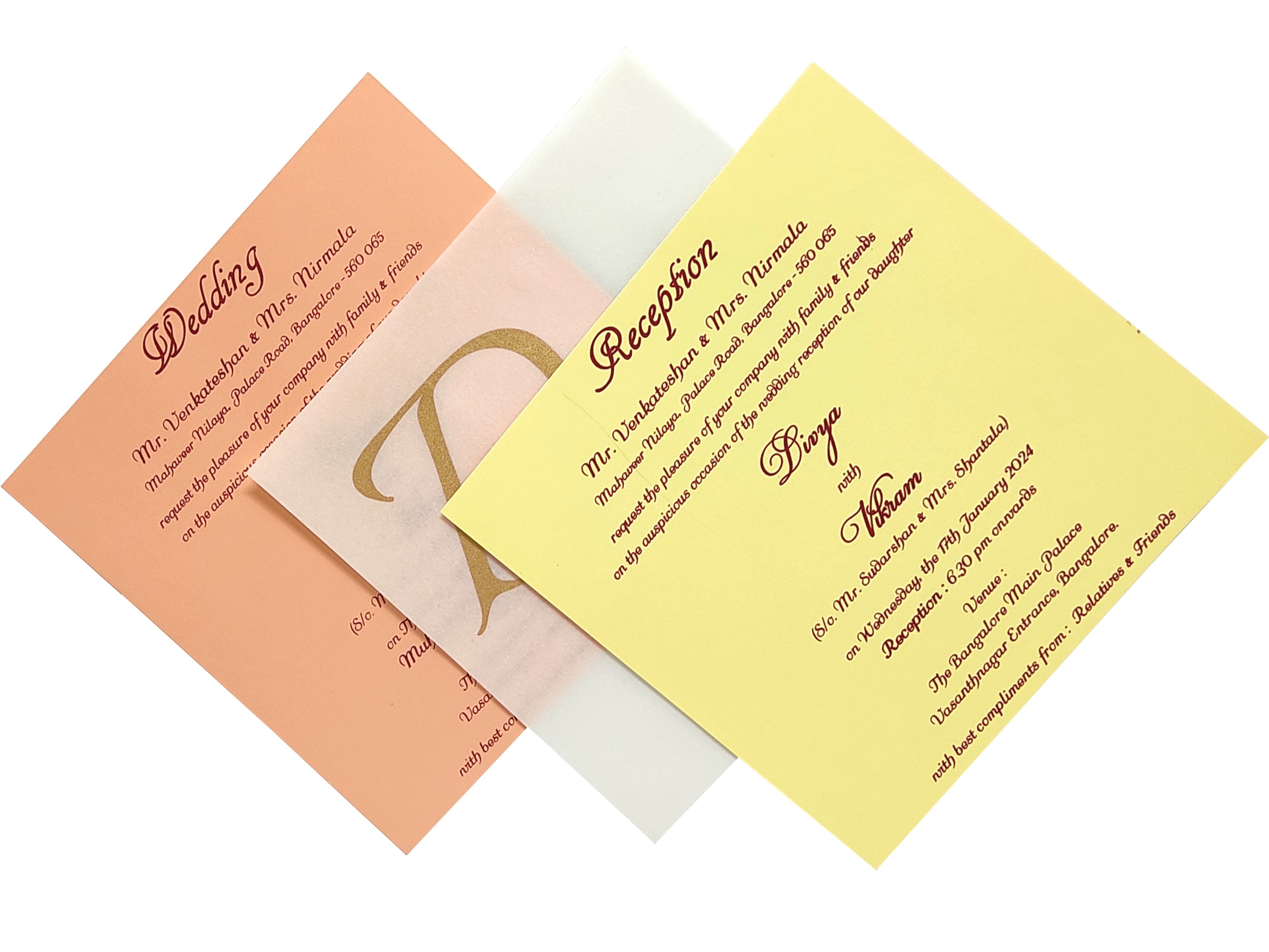 Sandal Premium Floral Panache Designer Card With Name Plate-KNP7002S