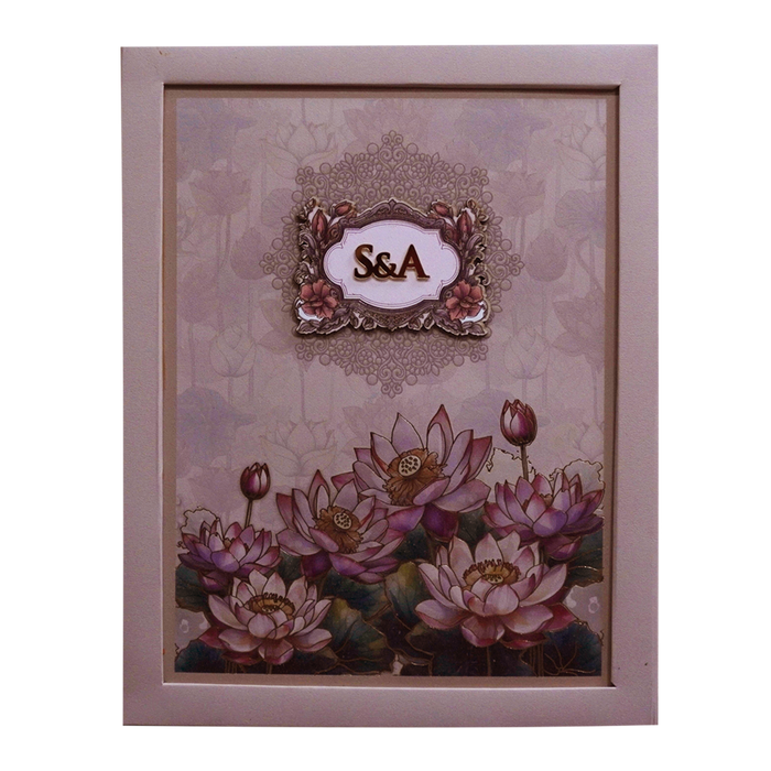 Cream Premium Padded Wedding Card-King of Cards