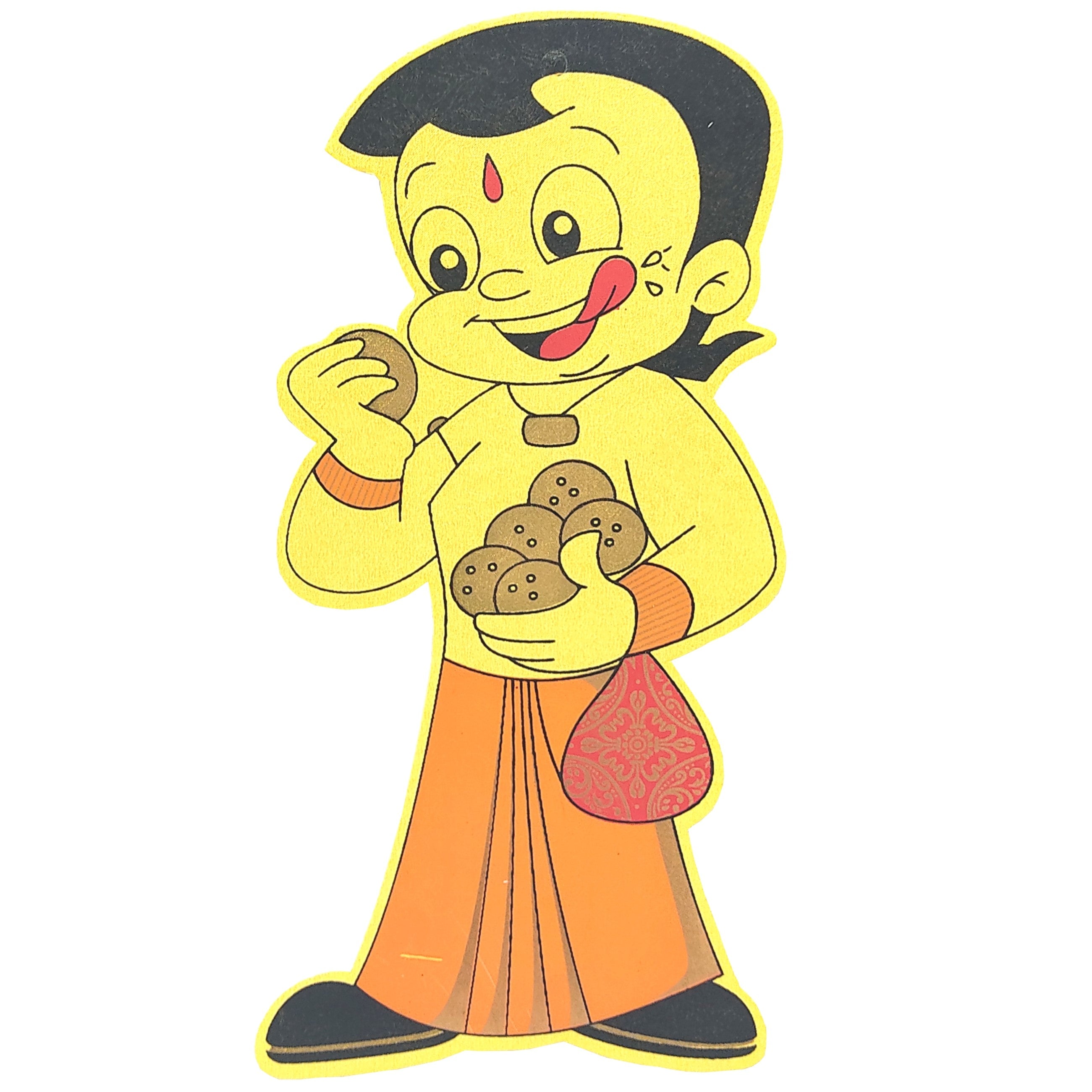 Yellow Chota Bheem Birthday Invitation Card-Knk6695