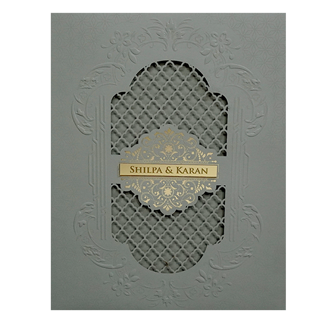 Pink Embossed Wedding Card-KPR09450