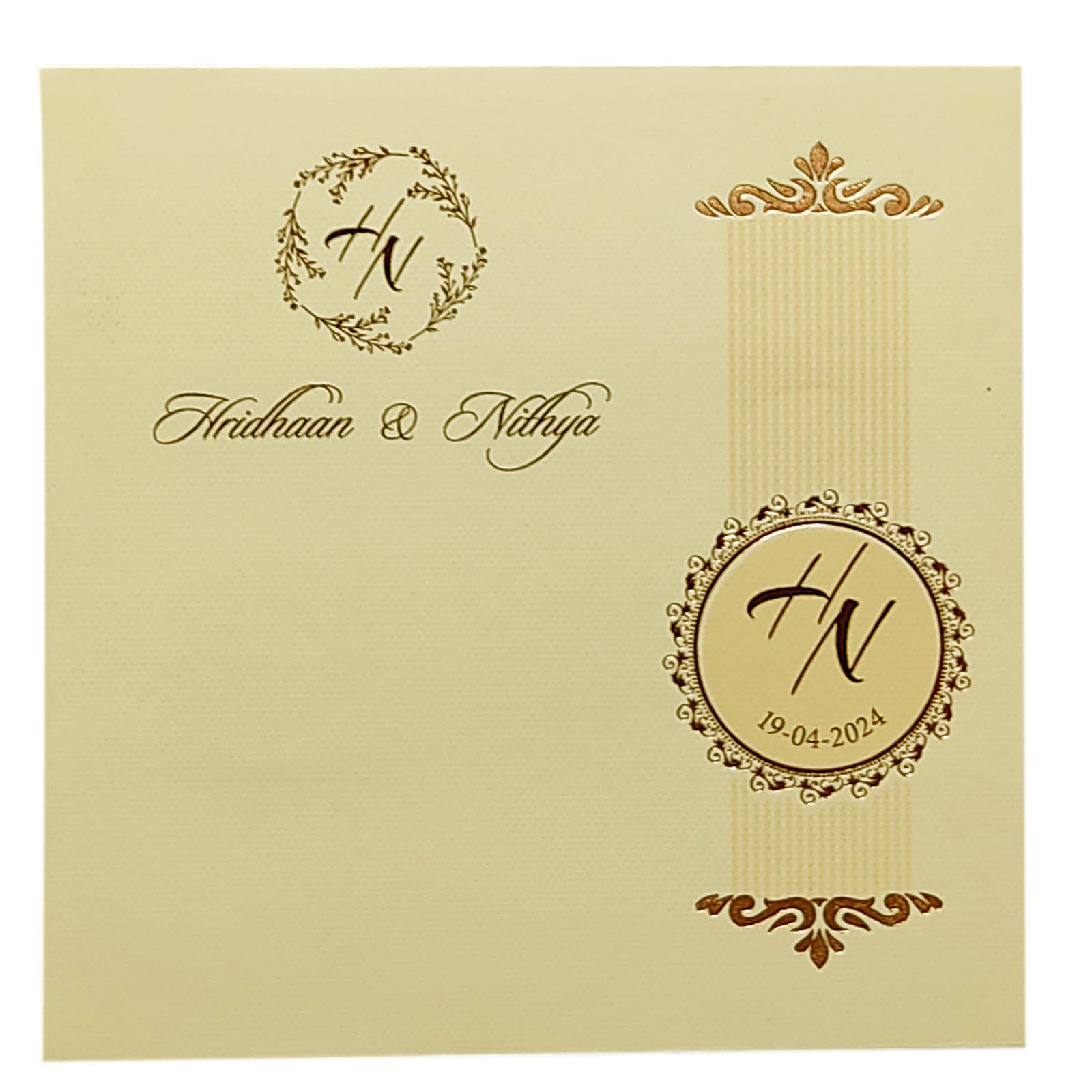 Cream Pink Single Sheet Invitation-King of Cards