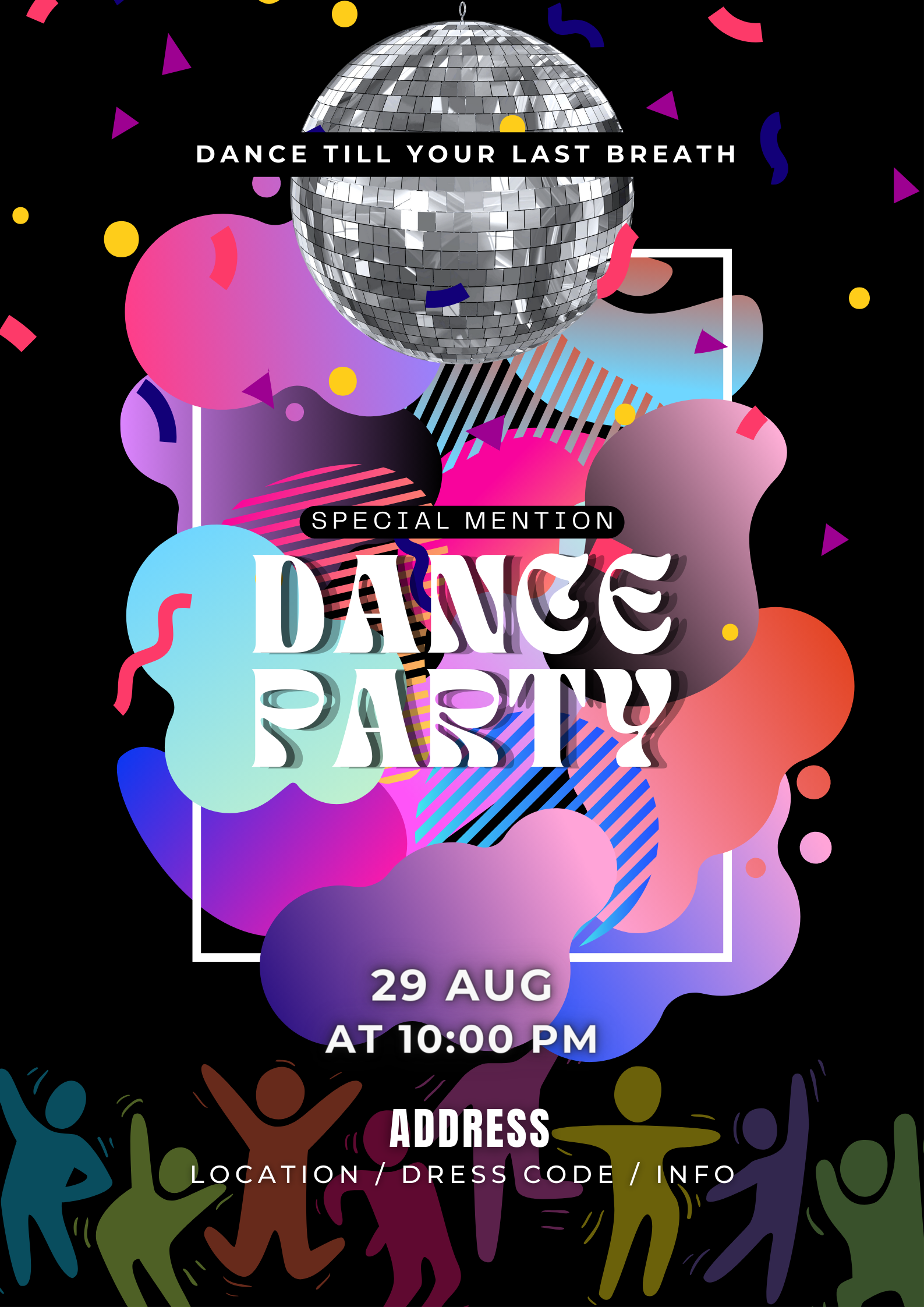 White Hot Dance Party Invitation-King of Cards