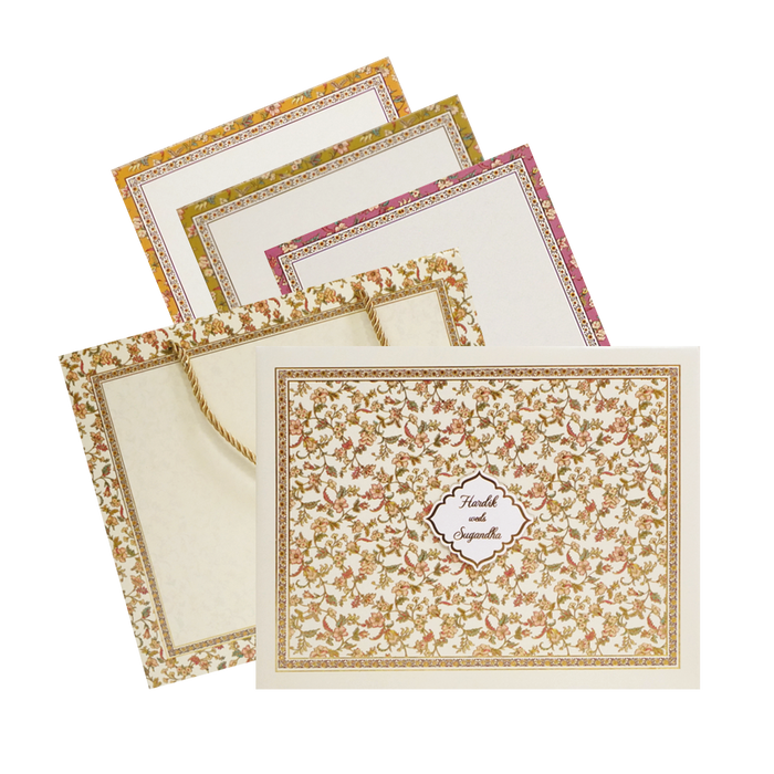 Yellow Persian Floral Royal Wedding Box-King of Cards