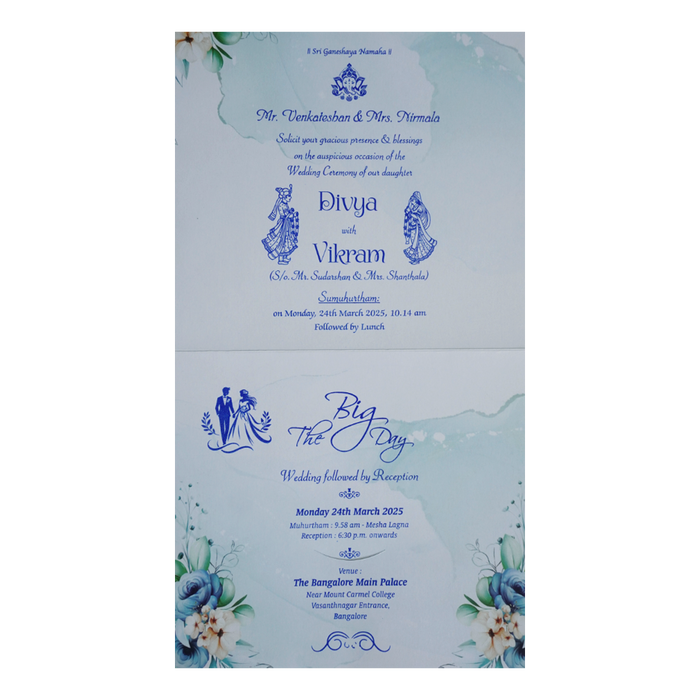 Pastel Floral Invitation Card-King of Cards
