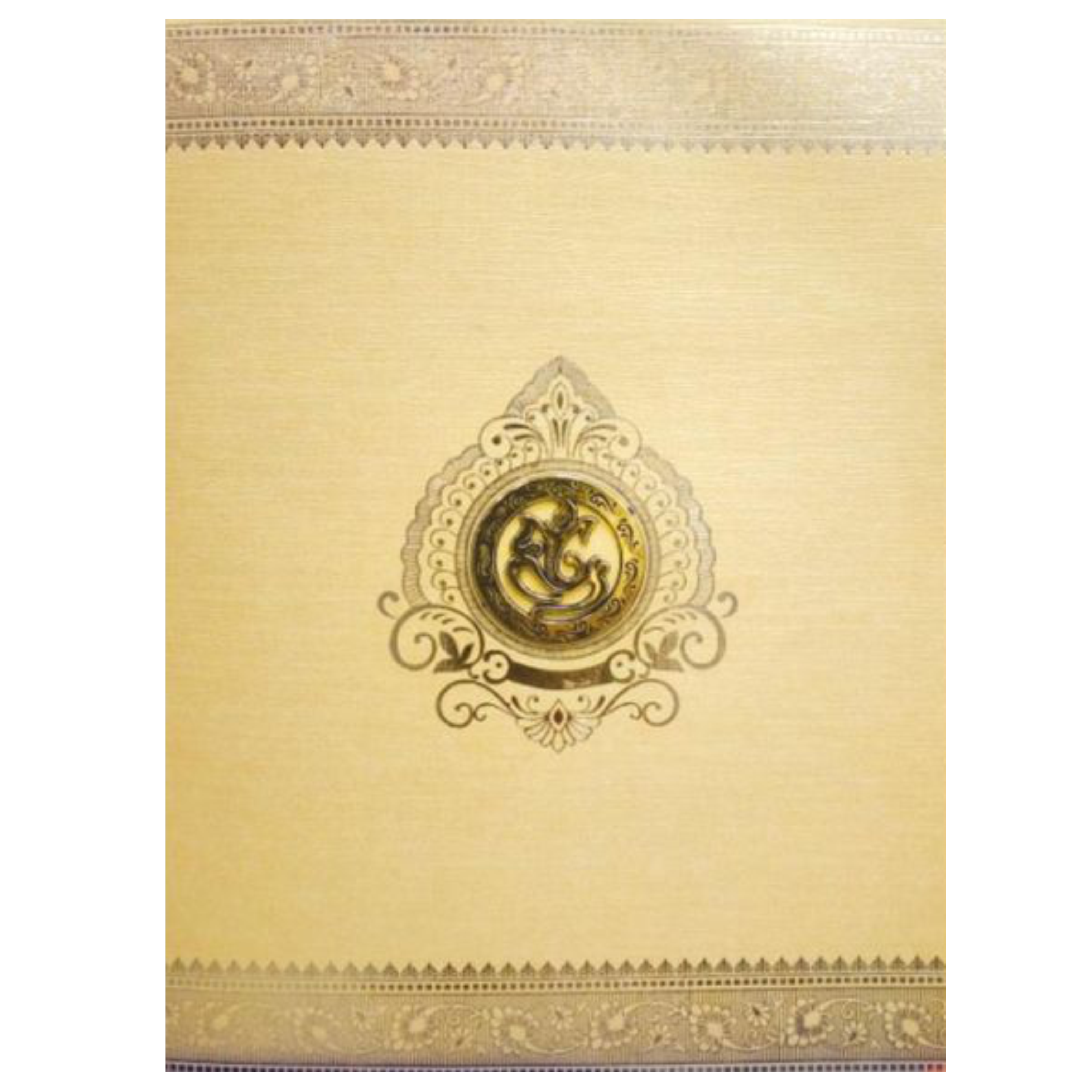 Gold Jumbo Metallic Invitation With Gold Foiling-KNK50124