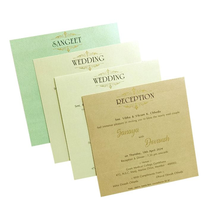 Soft Blue Floral Invitation Card-King of Cards