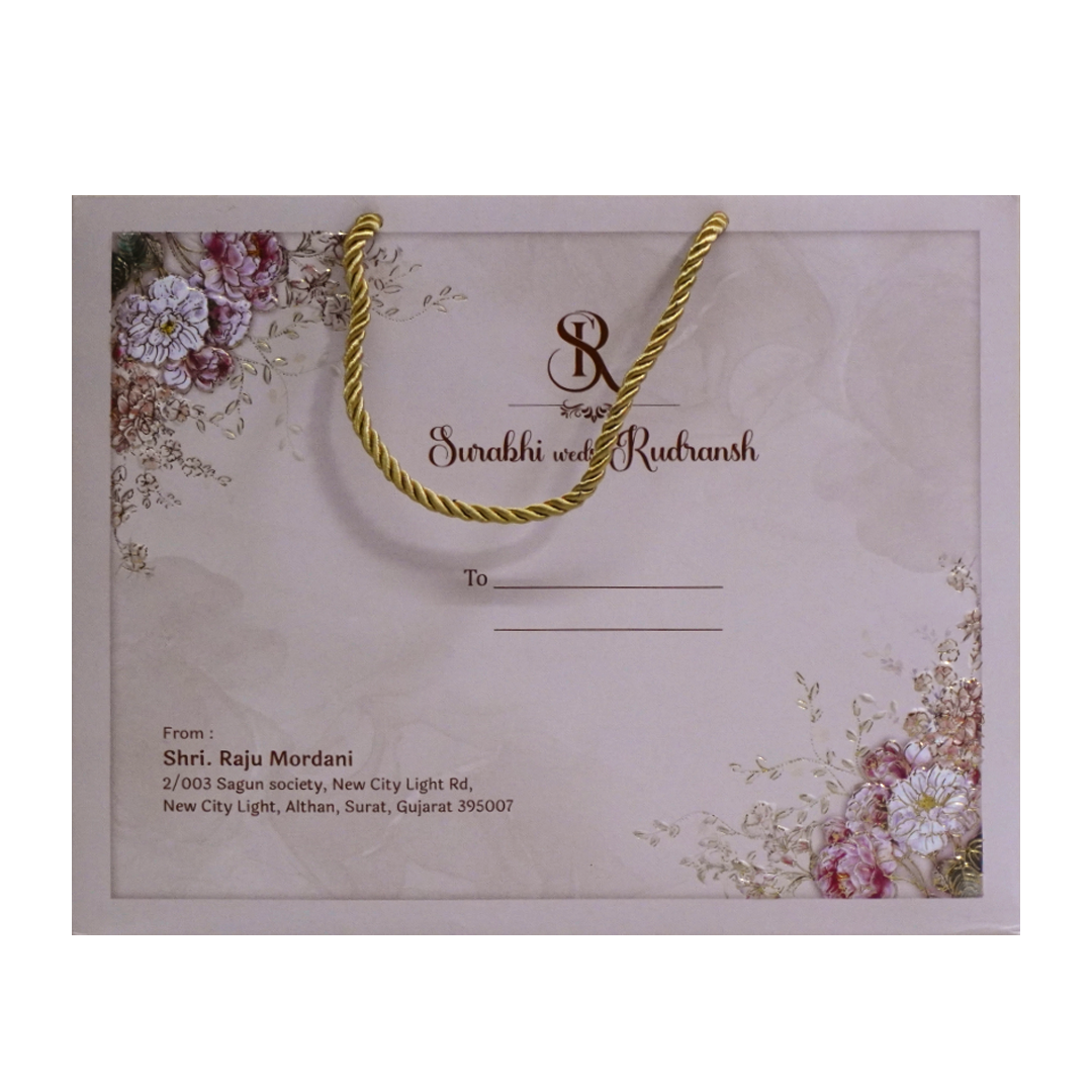 Light Pink Padded Invitation Box-KSI12310