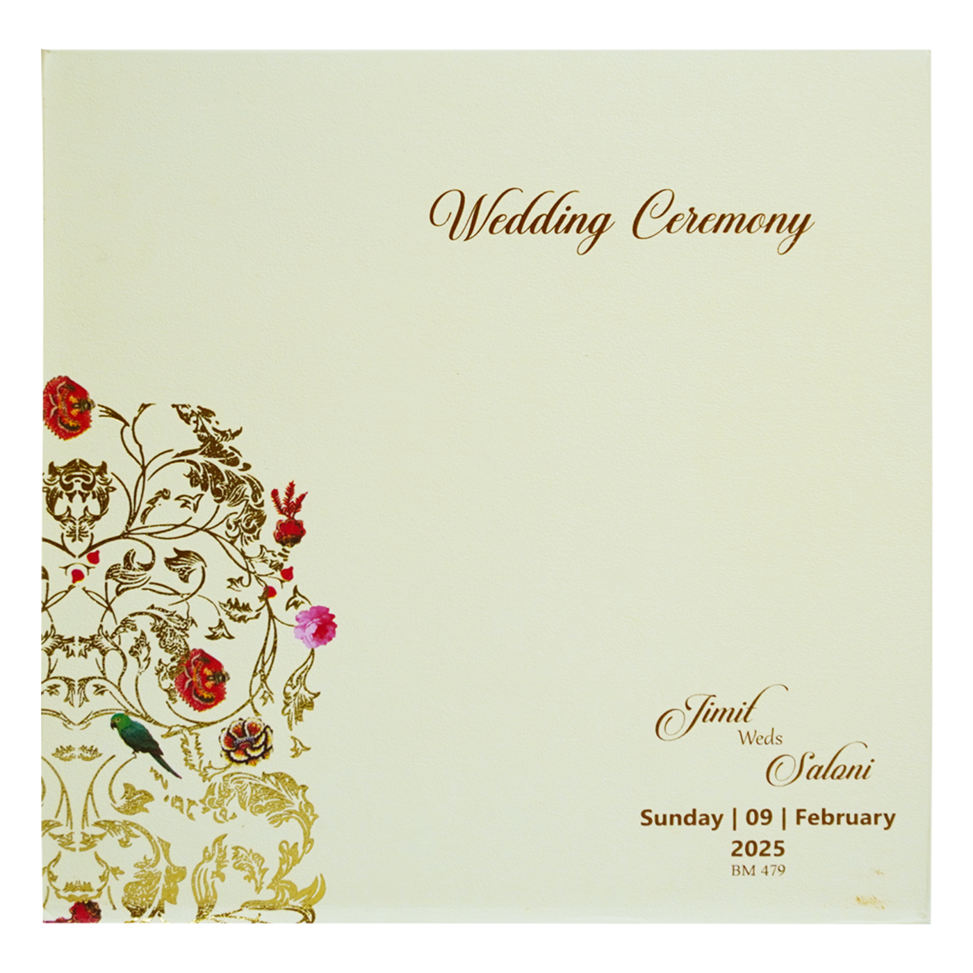Yellow Designs Padded Wedding Card-KBM04790