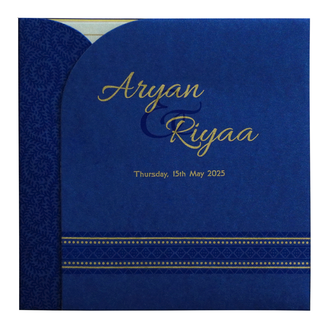 Dark Blue Door Wedding Invitation-KRC30111
