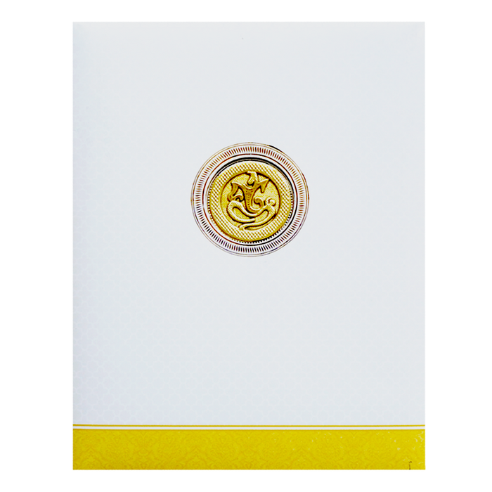 Gold and White God Inspired Wedding Card-King of Cards