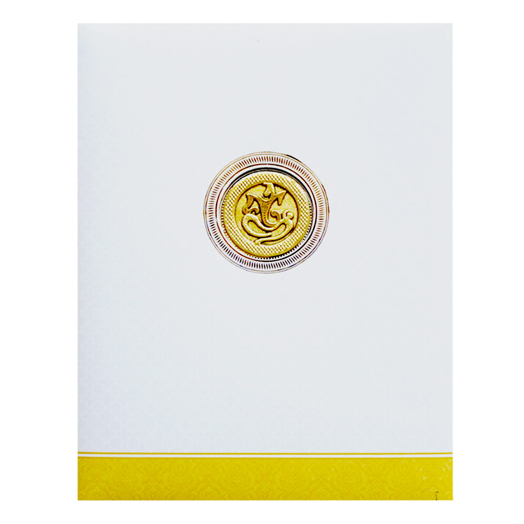 Gold and White God Inspired Wedding Card-KNK7079O