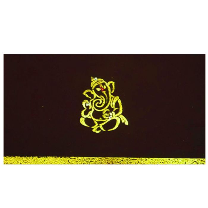 Gold Ganesha Invitation Card-Knk2275a