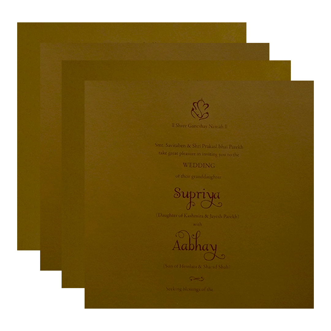 Golden Pattern Marriage Card-King of Cards