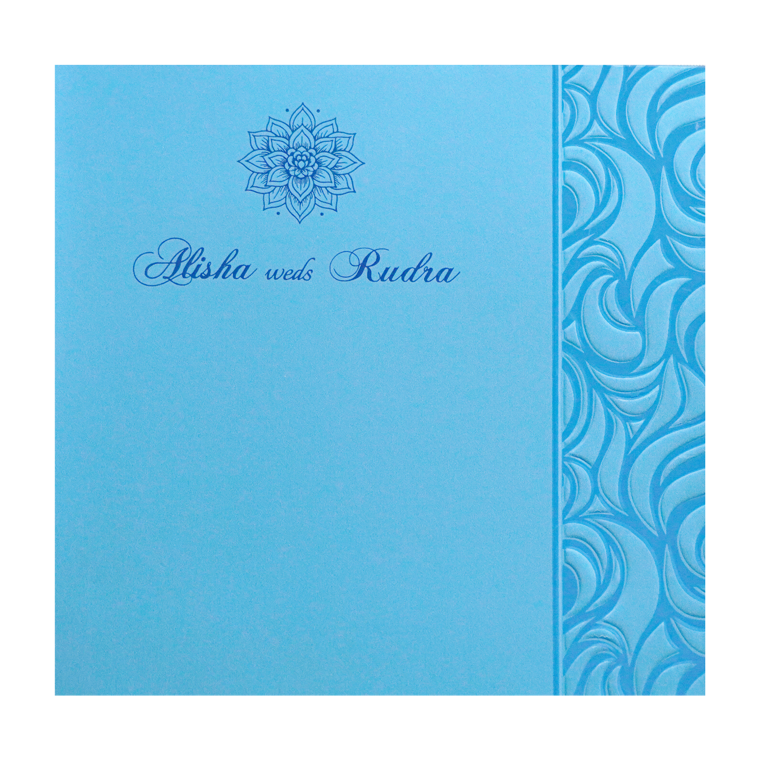 Light French Blue Single Invitation-KRCS7080