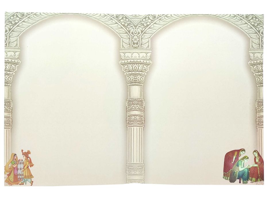 Multicolor Bride And Groom Invitation Card-King of Cards