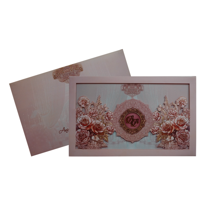 Cream Premium Padded Wedding Invitation-King of Cards