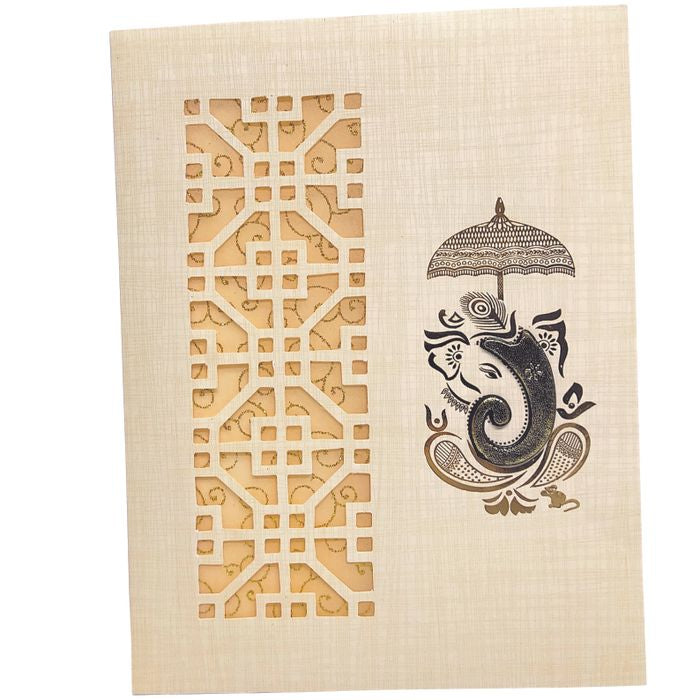 Grey Traditional Invitation Card-King of Cards