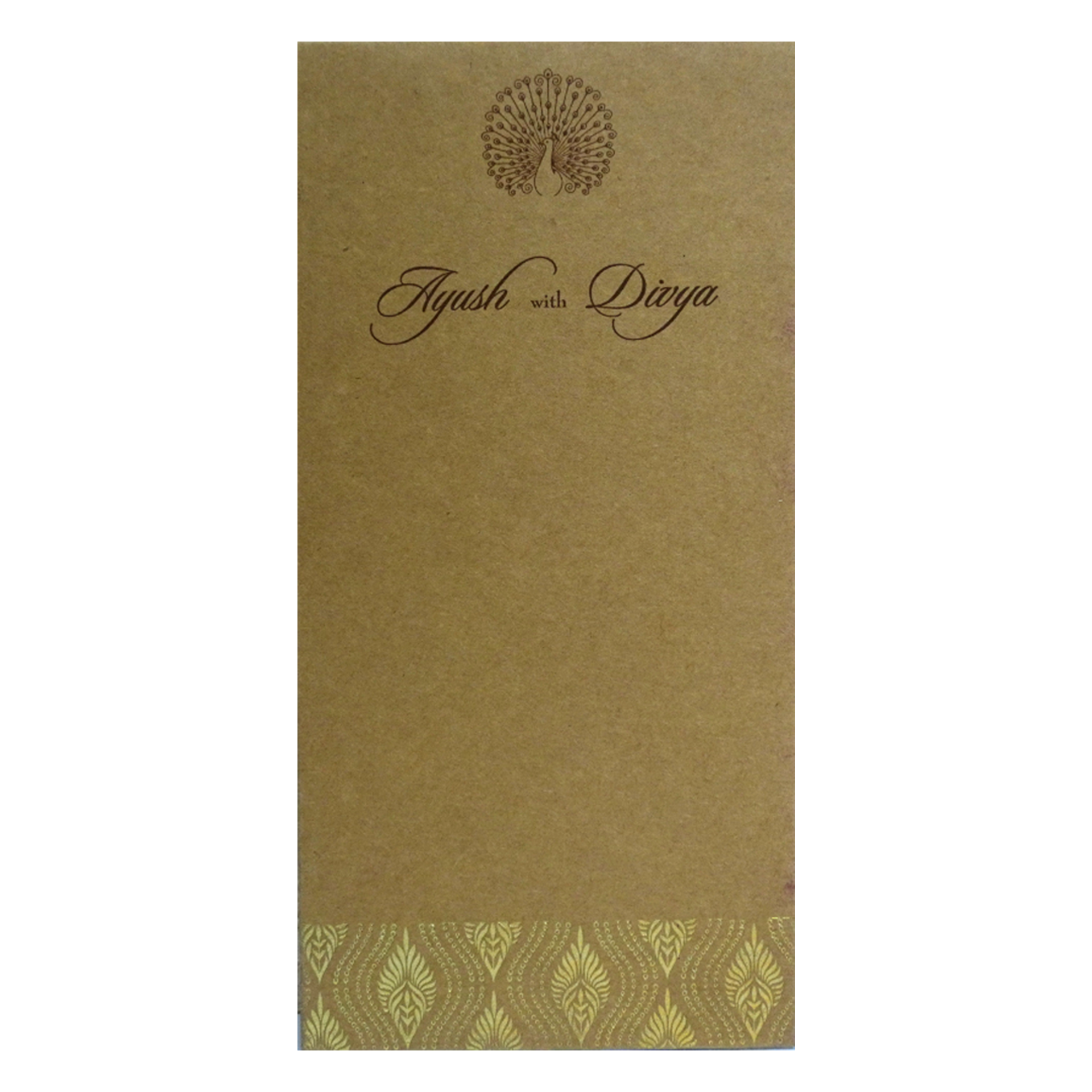 Khaki Brown Single Sheet Card-KRCS7142
