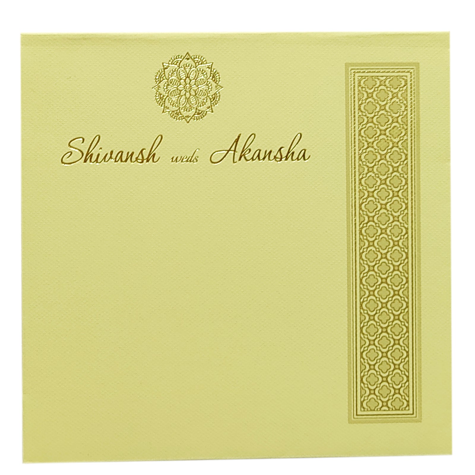 Sandal Laser Cut Padded Invitation Card-KRC29752
