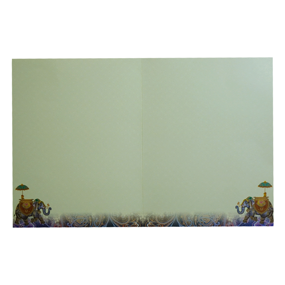 Beige Traditional Wedding Card-KNKJ1138