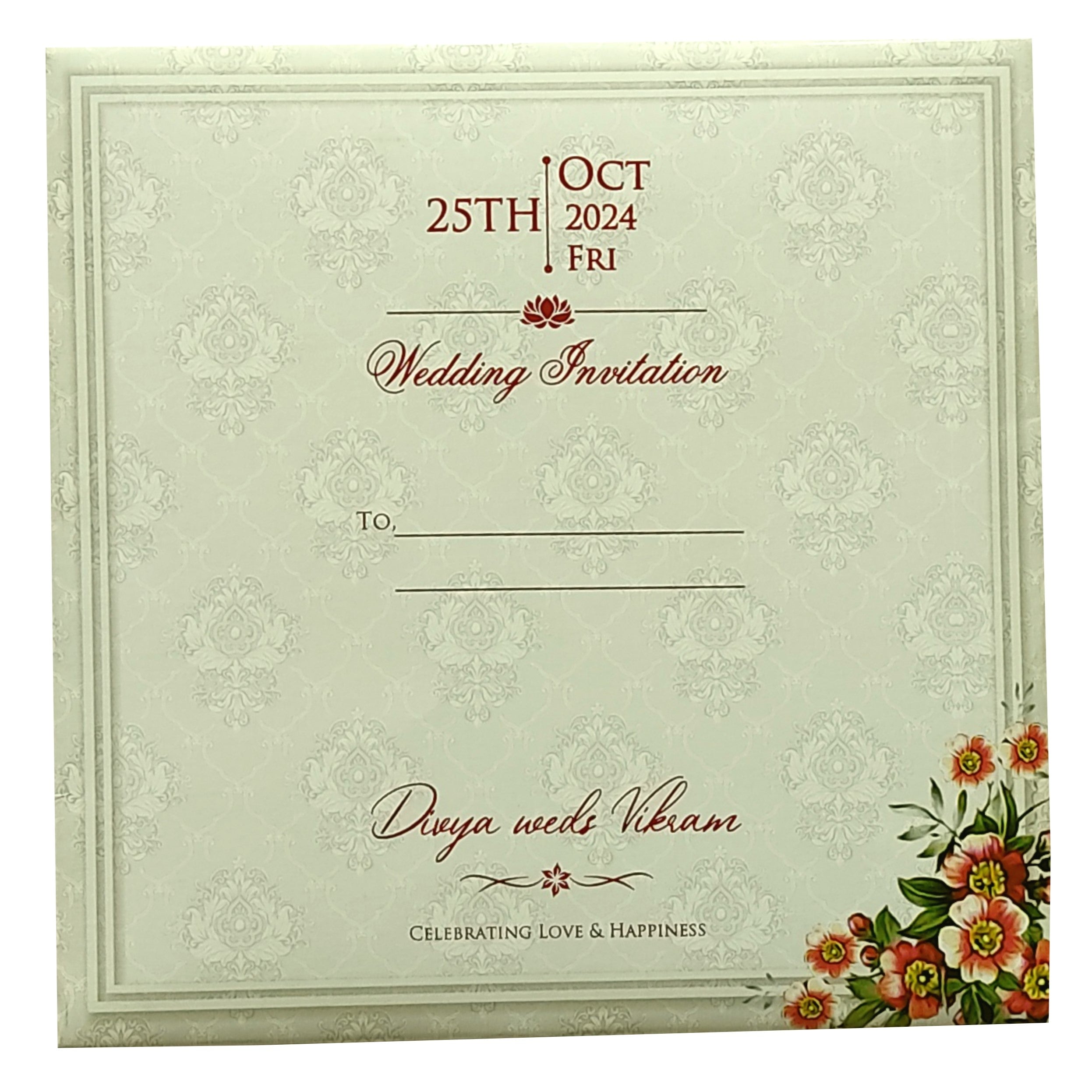 Green Laser Cut Mdf Invitation Card-KNKA8066