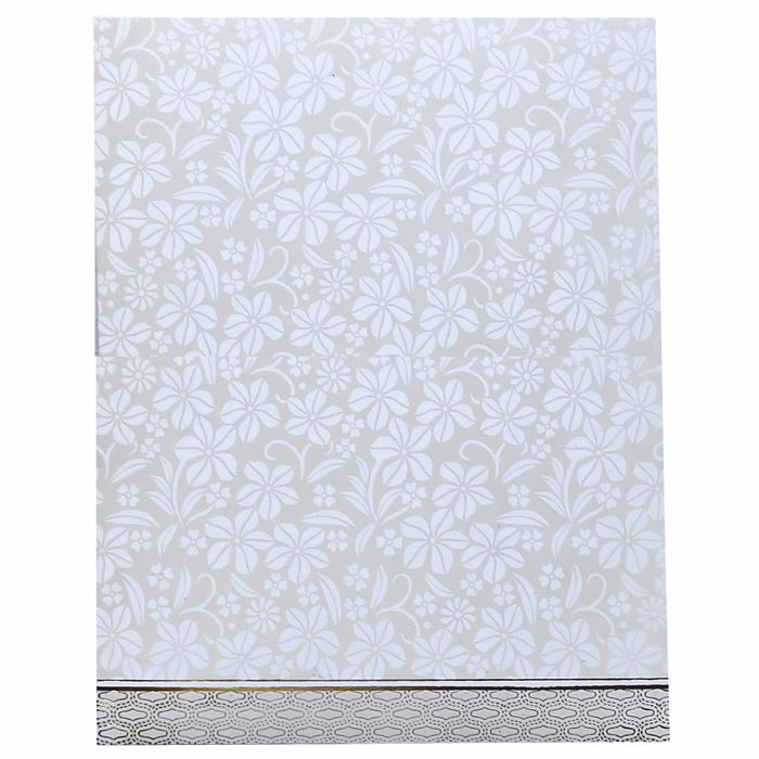 White Embossed Floral Wedding Card-King of Cards