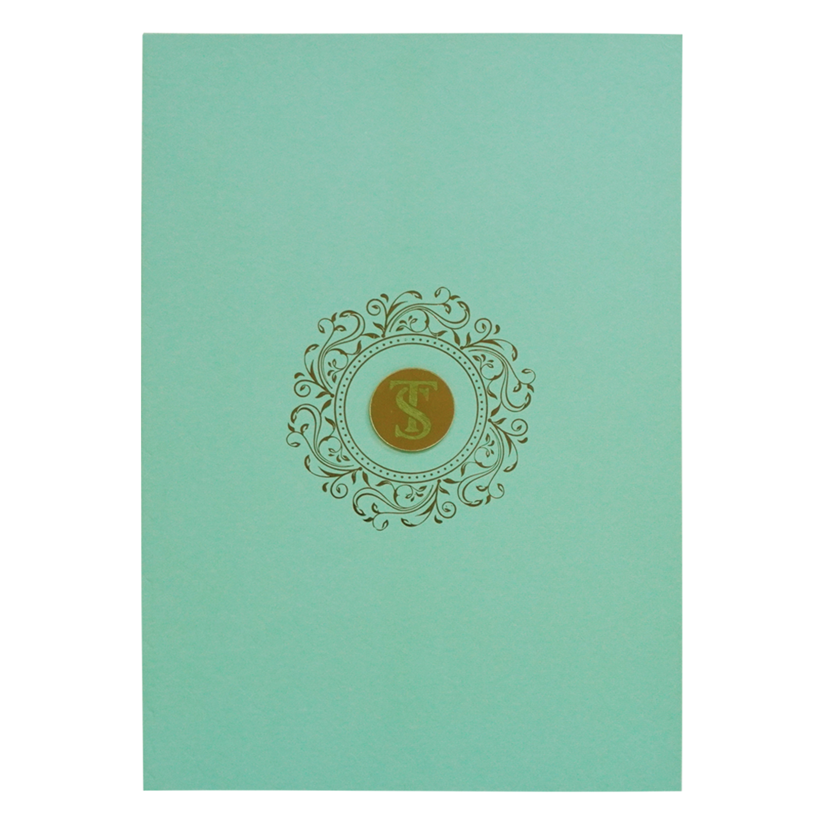 Green Elephant Premium Wedding Card-KBM04280