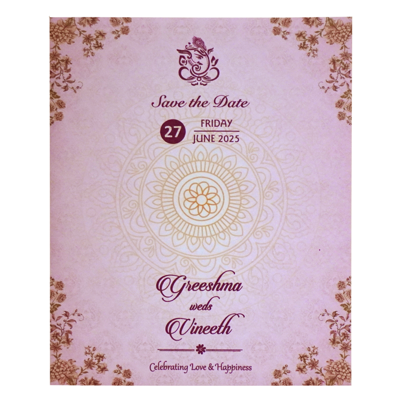 Pastel Pink Wedding Invitation-KVN06930