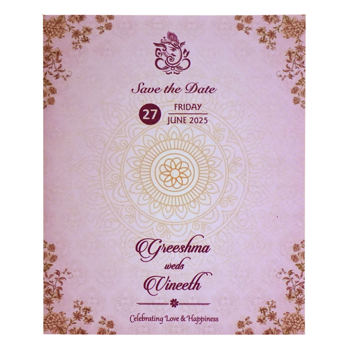 Pastel Pink Wedding Invitation-King of Cards