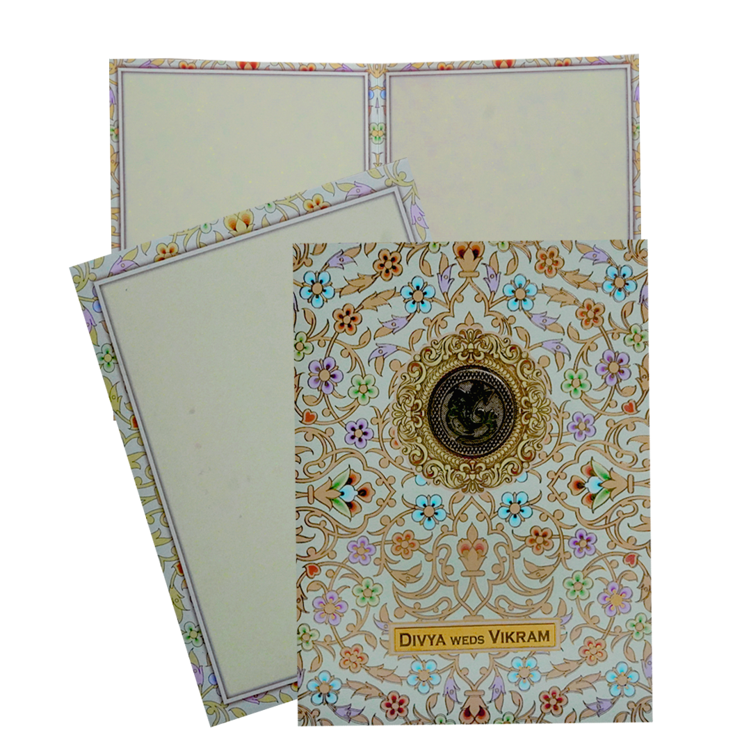 Make your event special with our exclusive Light Green Gold Foiling Floral Wedding Card. Shop now! ?WhatsApp Support ?Express Delivery.