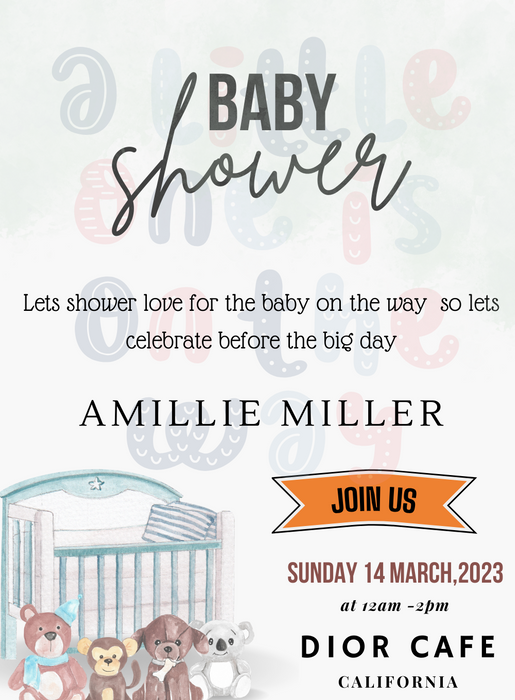 Blue Cradle Baby Shower-King of Cards