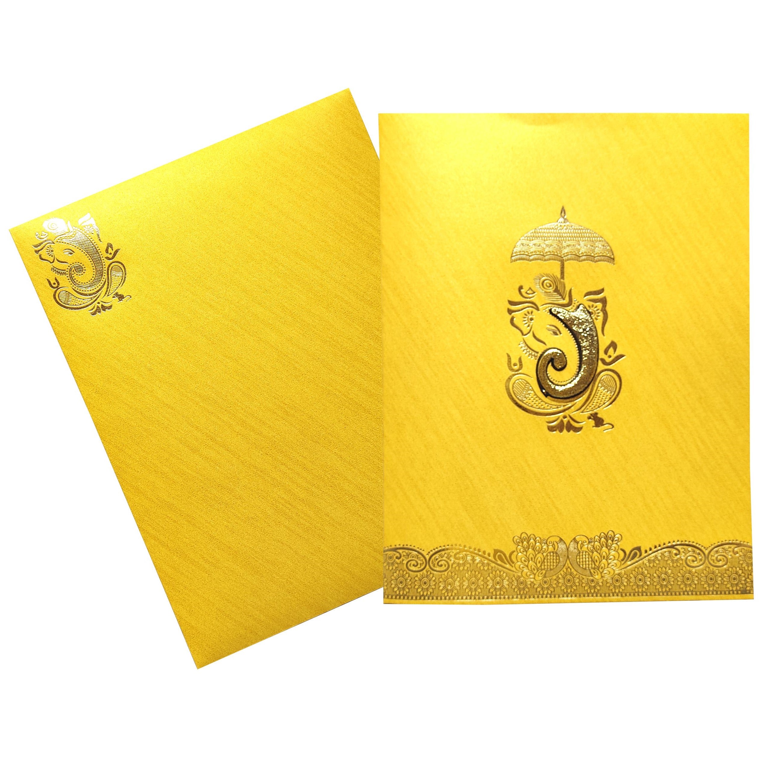 Gold Metallic Gold Foiling With Ganesha Sticker-KNK50163