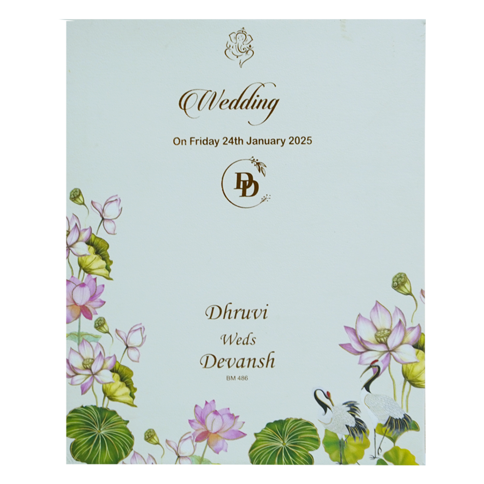 White Lotus Designs Marriage Card-KBM04860
