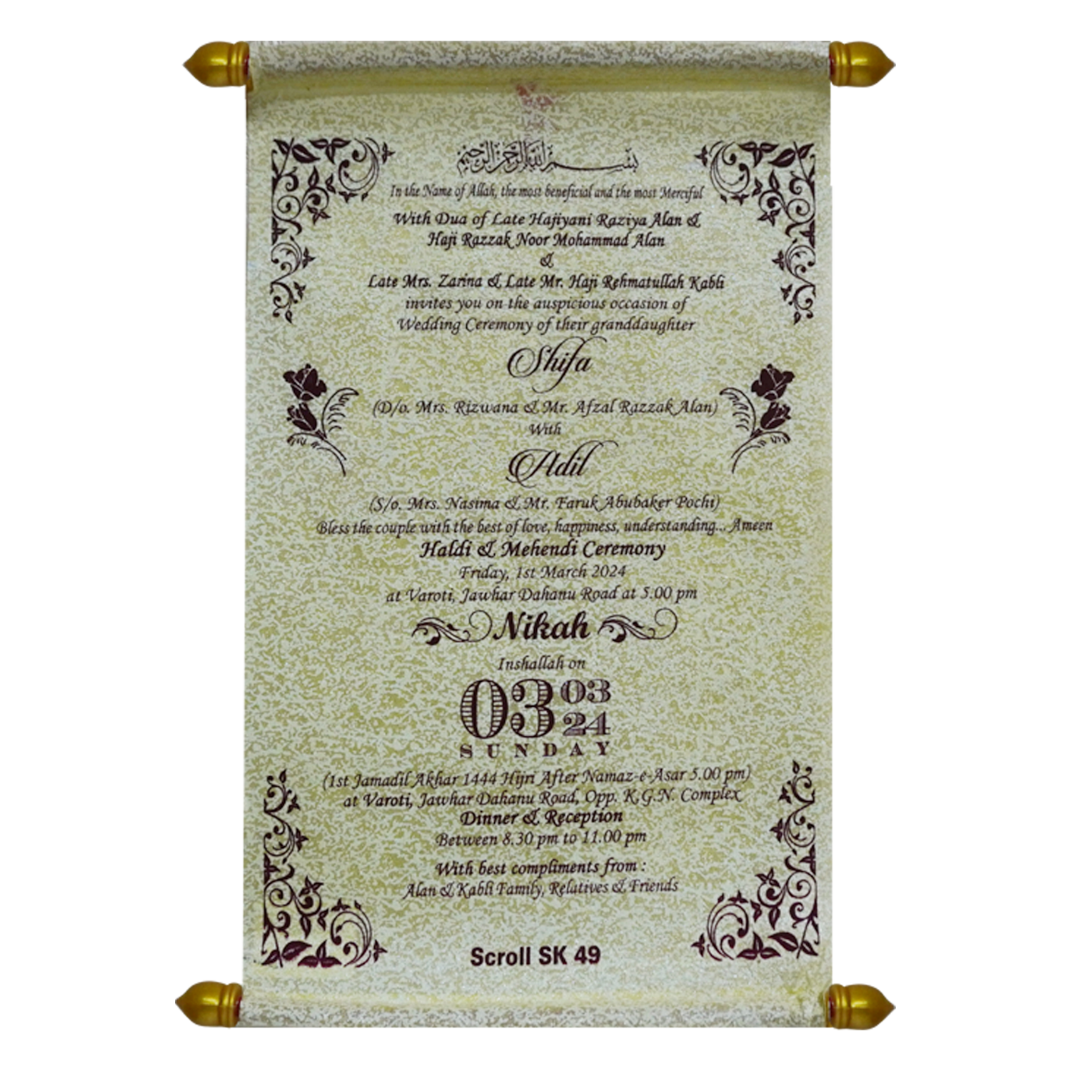 Sparky Dull White Scroll Card-King of Cards