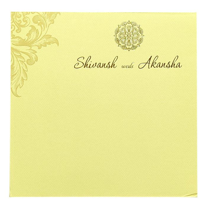 Cream Laser Cut Invitation Card-King of Cards