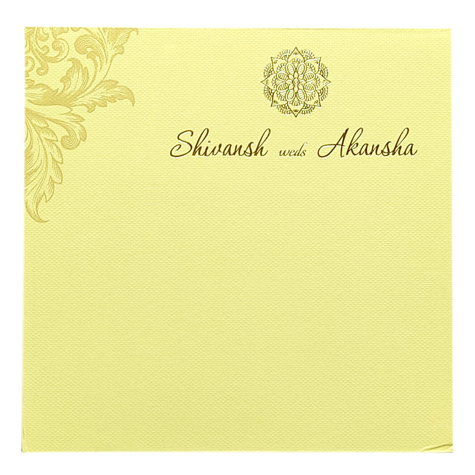 Cream Laser Cut Invitation Card-KRC29481