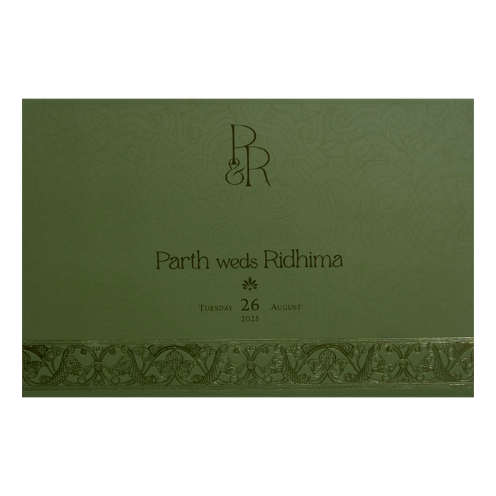 Lemon Grass Wedding Card-King of Cards