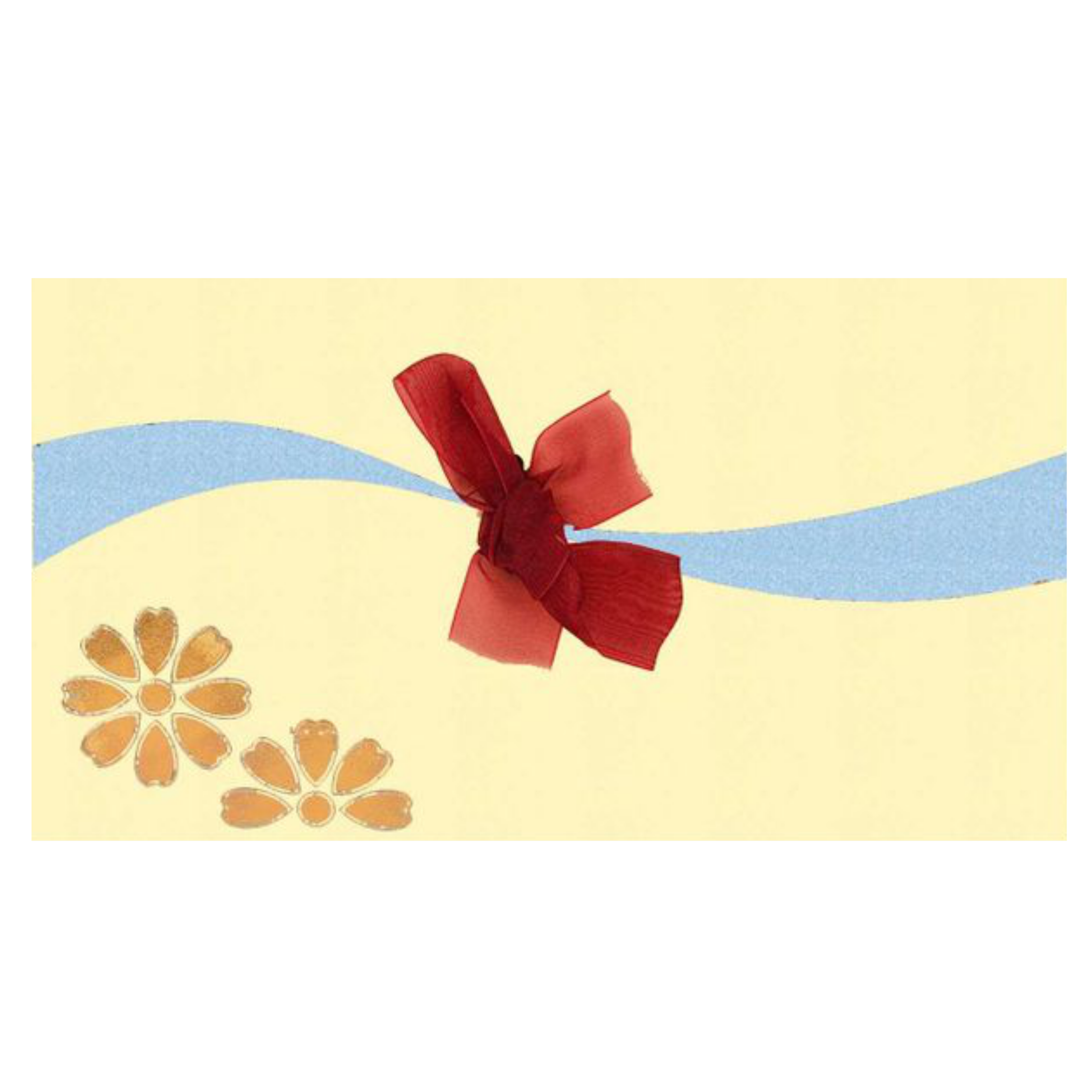 Fantastic Cream Colour With Ribbon Personal Wedding Card - KNK30421-King of Cards