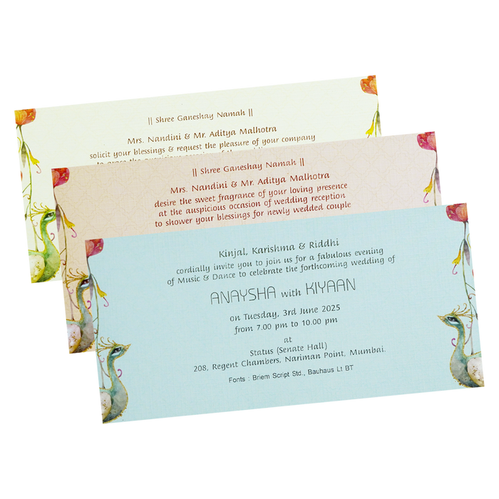 Ivory Floral Wedding Box-King of Cards