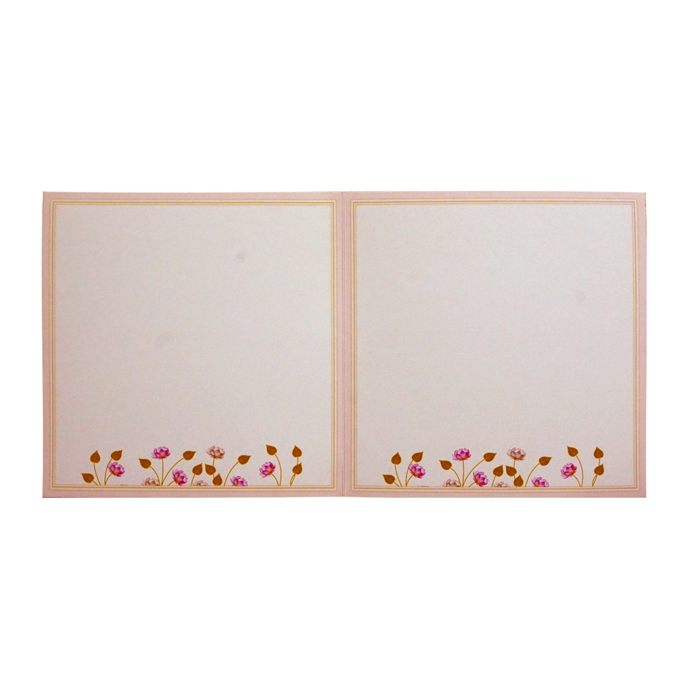 Pink Lotus Box Wedding Card-KNKD8107