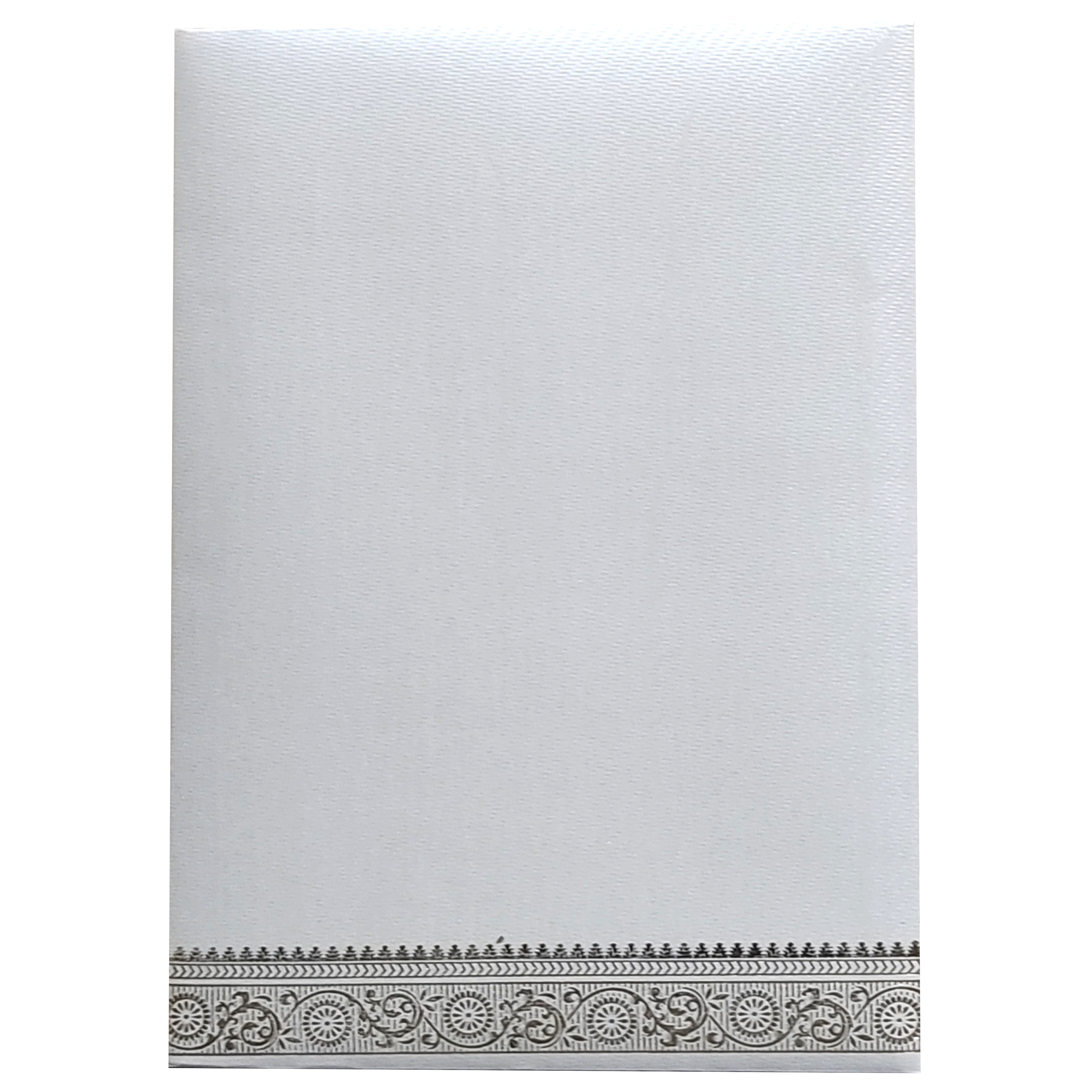 Grey Traditional Single Sheet Wedding Card-KNKTGY026