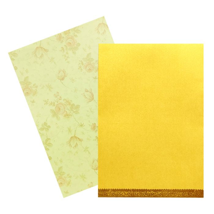 Pink floral single sheet invitation card-King of Cards