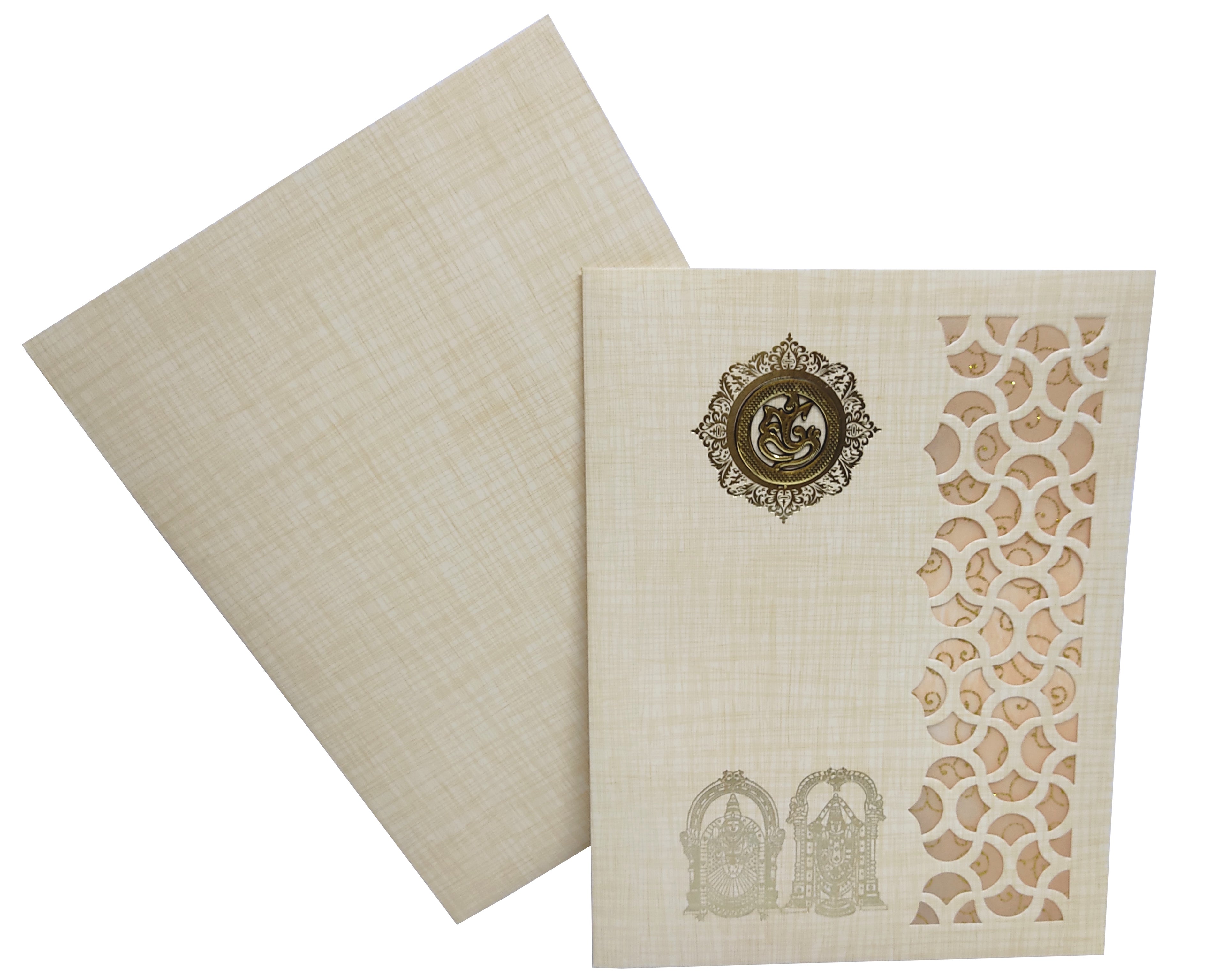 Laser Cut Balaji Padmavathi Invitation Card-Knk5101s