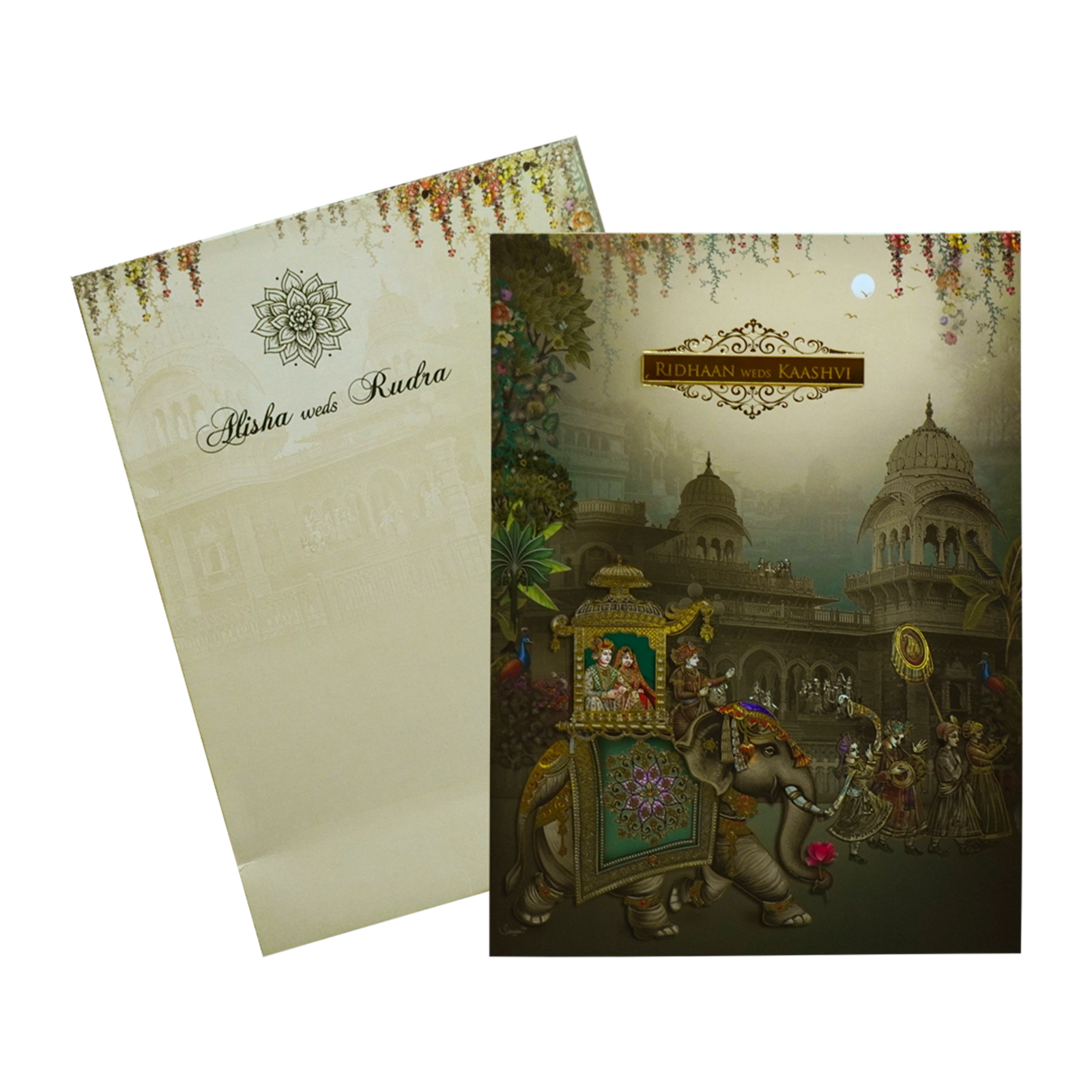 Avocado Green Wedding Card-KRC30860