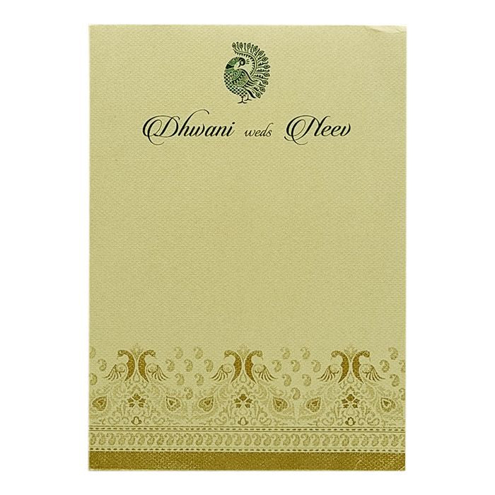 Green Pattern Design Single Sheet Invitation Card-King of Cards