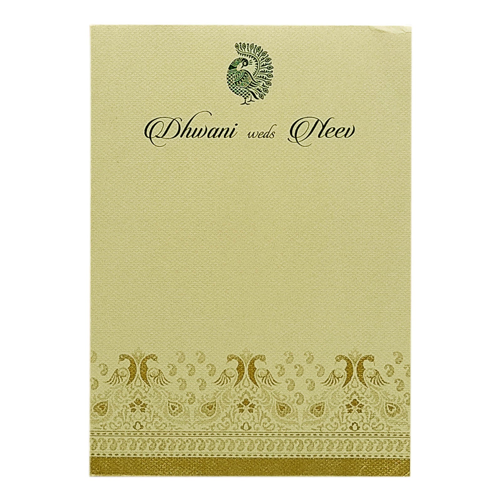 Green Pattern Design Single Sheet Invitation Card-KRCS6121