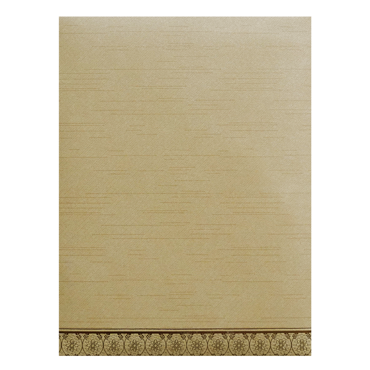 Cream Ganesha Nameplate Wedding Card-KNRM8706C