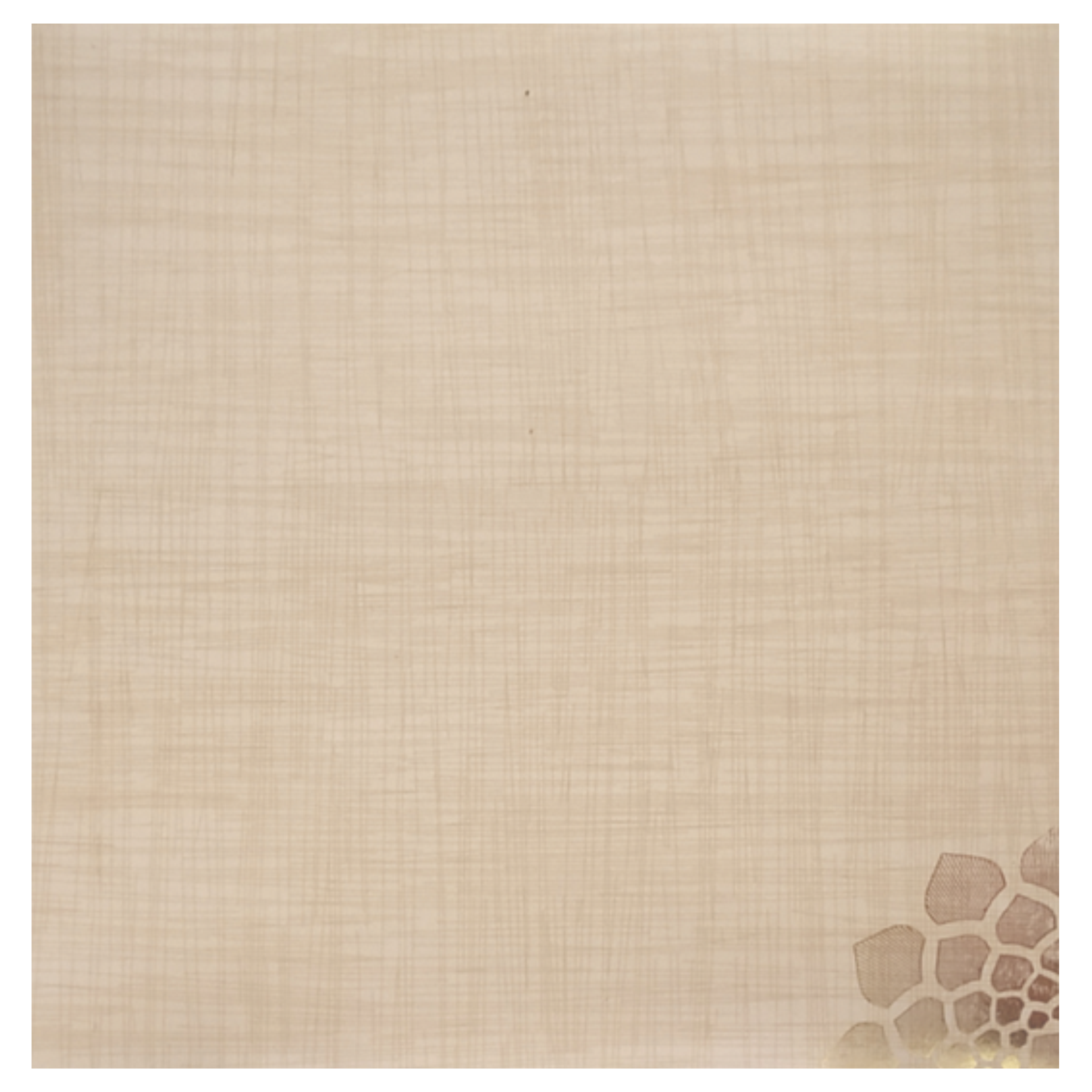 Sandal Metallic Wedding Card With White Wolly And Ganesha-KNRP4343S