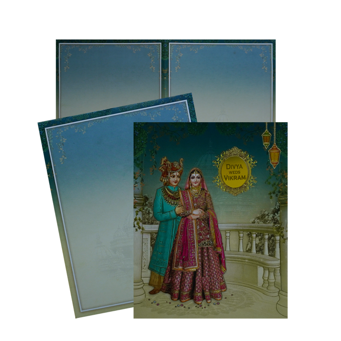 Emerald Bride and Groom Wedding Card-King of Cards